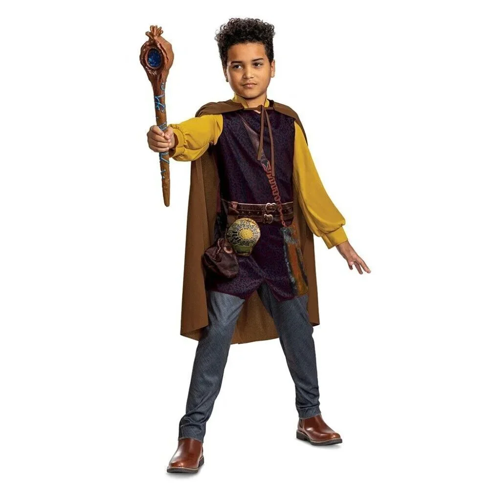 NEW Simon Dungeons & Dragons Halloween Costume Boys Medium 8 Jumpsuit Pouch Cape